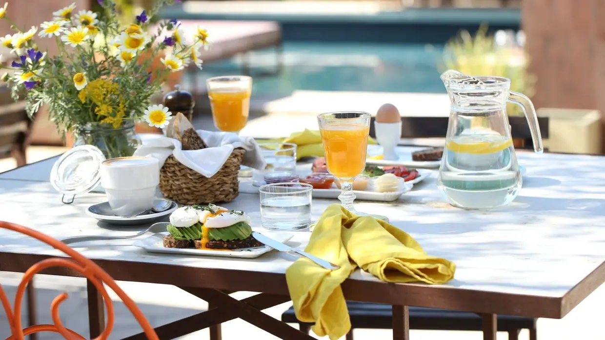 Breakfast table at Finca Legado Ibiza