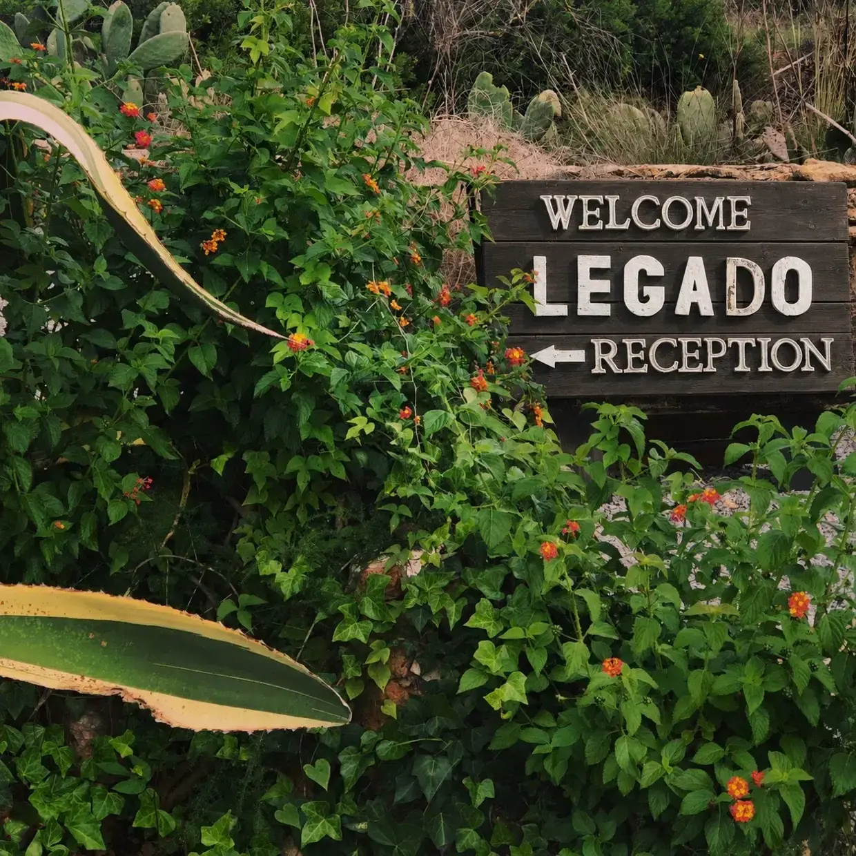 Welcome sign Finca Legado