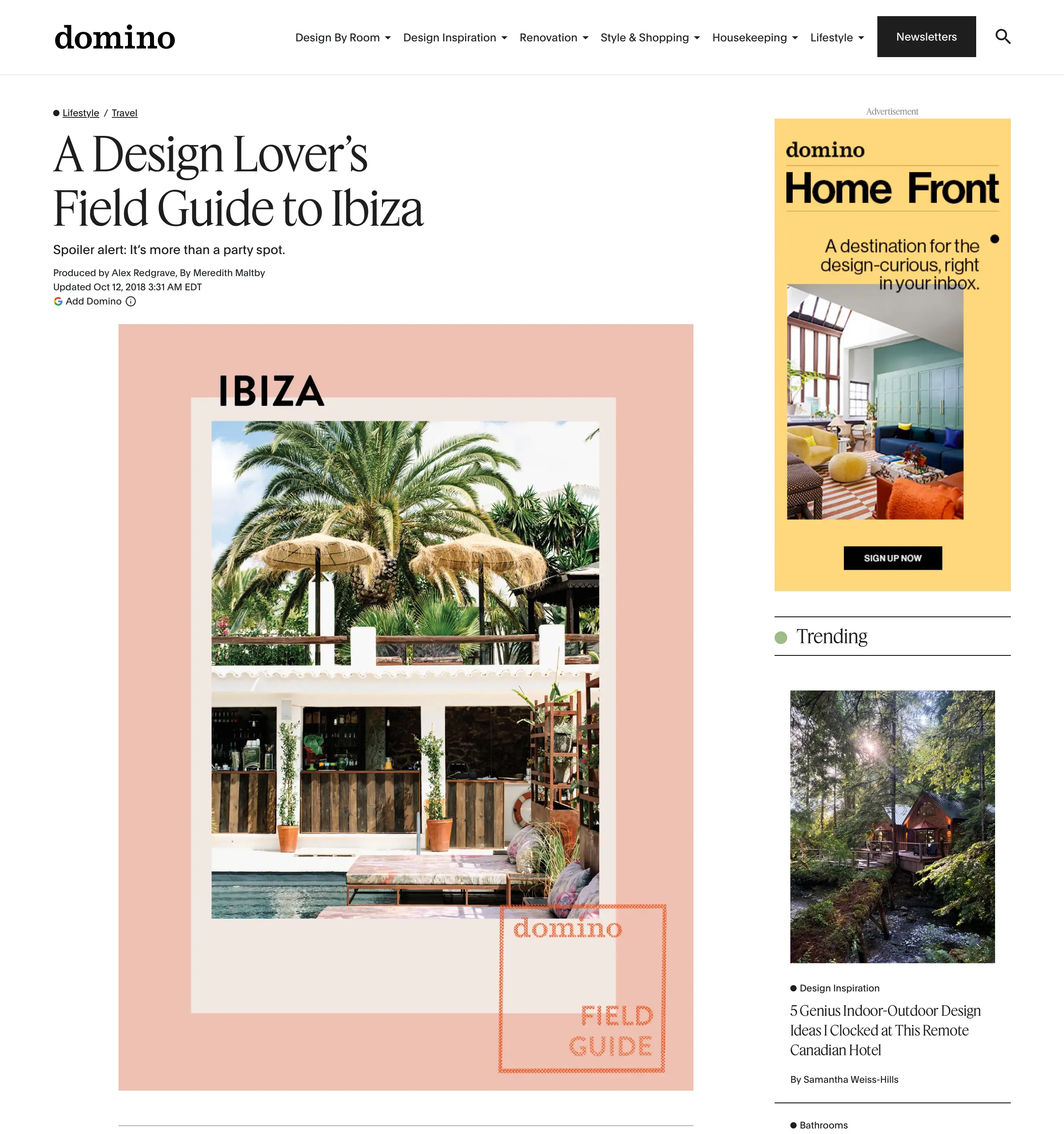 Finca Legado Ibiza in Domino Magazine