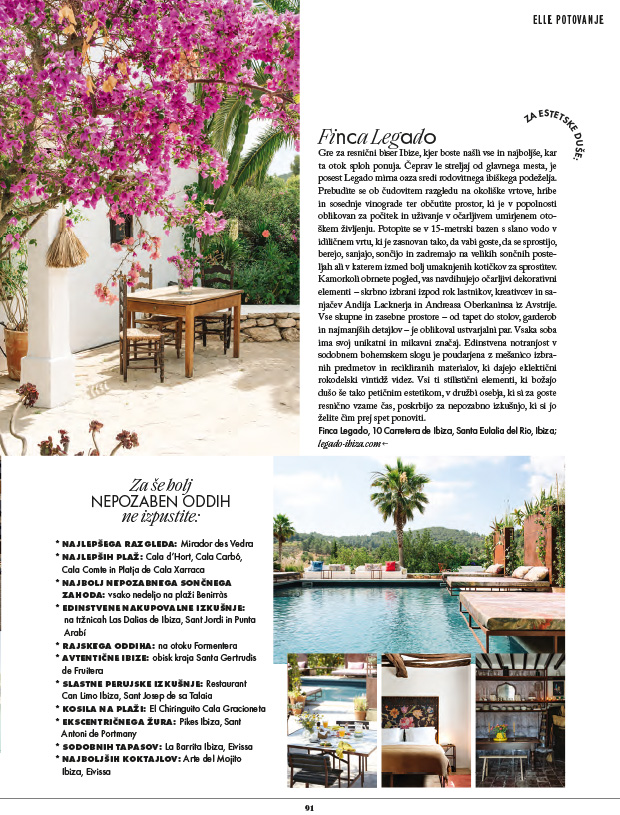 Finca Legado in Elle Slovenija