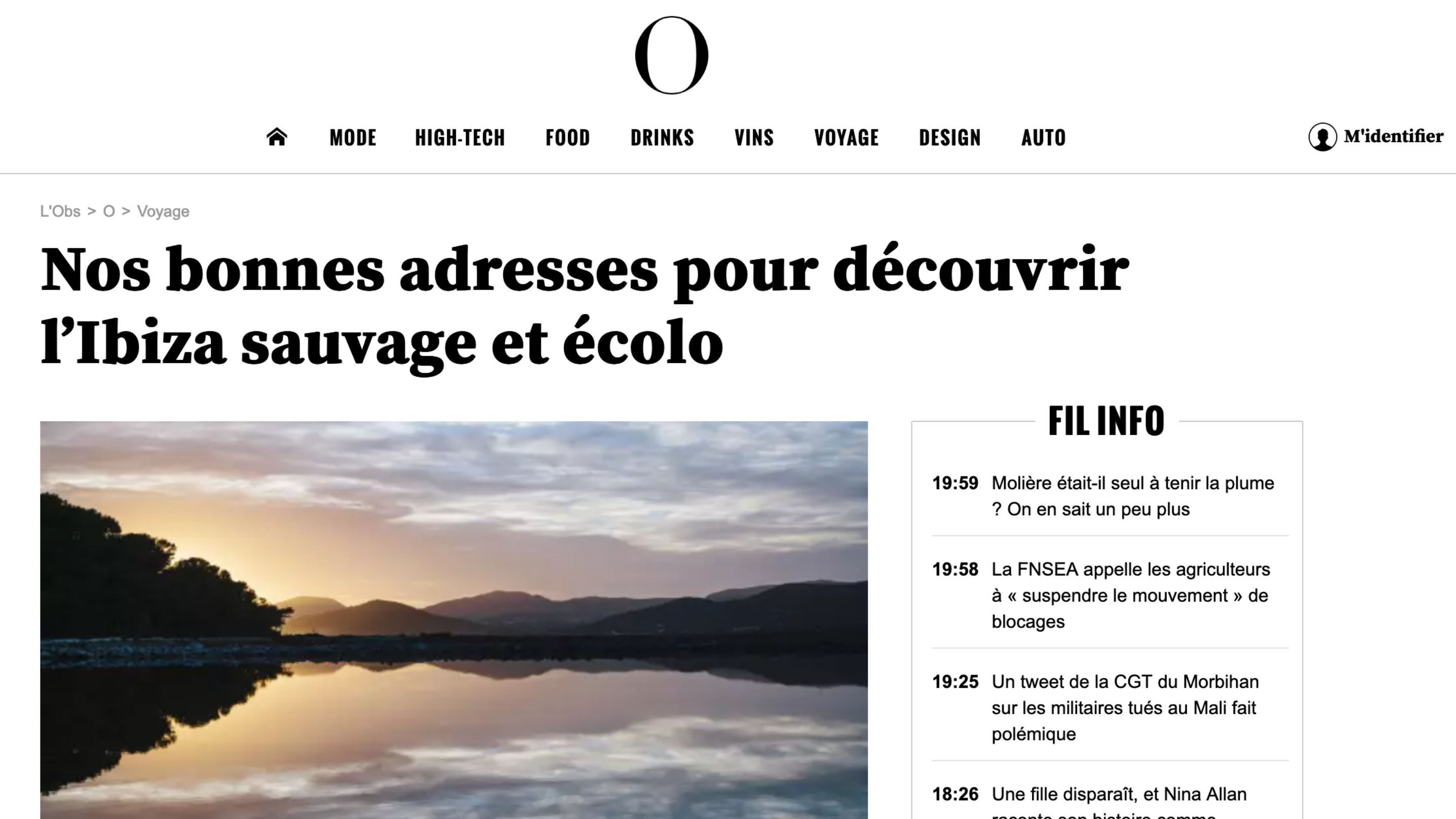 Editorial about Finca Legado in Le Nouvel Obs